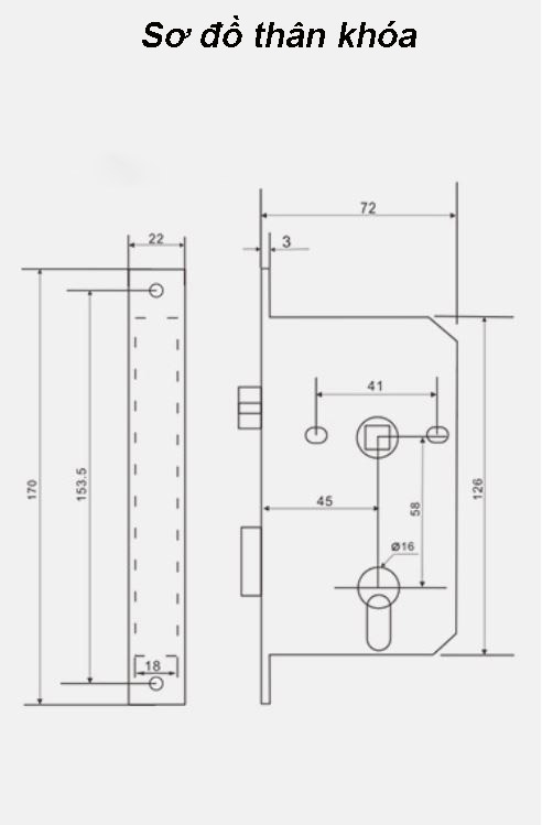 Khóa cửa tay gạt hợp kim kẽm trang trí cửa gỗ RF7054 | Flexdecor VN | 15