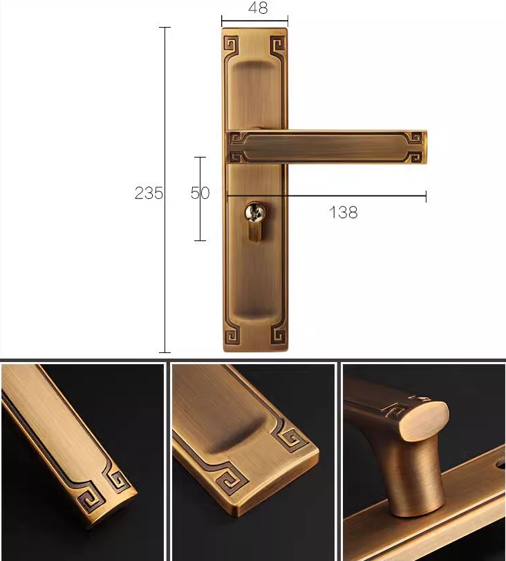 Khóa cửa tay gạt hợp kim phong cách Châu Âu TH6344 | Flexdecor VN | 11
