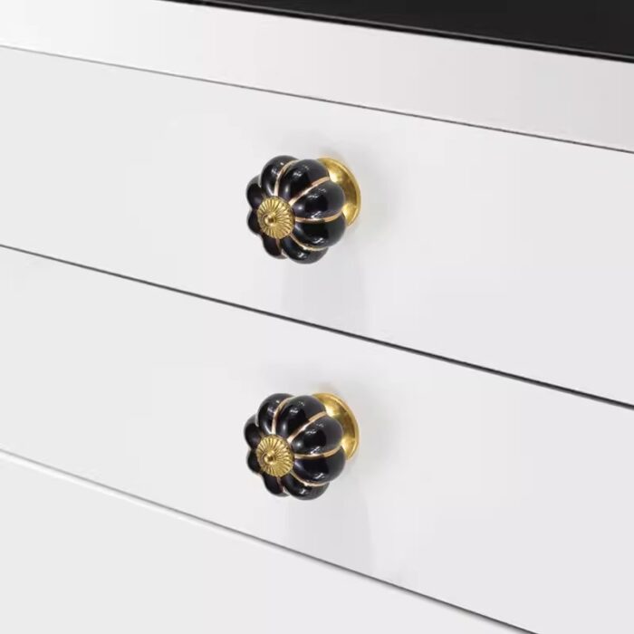 Núm tay nắm gốm sứ hình bí ngô nhiều màu AA6404 | Flexdecor VN | 3