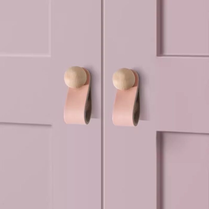 Tay nắm tủ bằng da nút gỗ phong cách Nhật Bản WD7291 | Flexdecor VN | 4