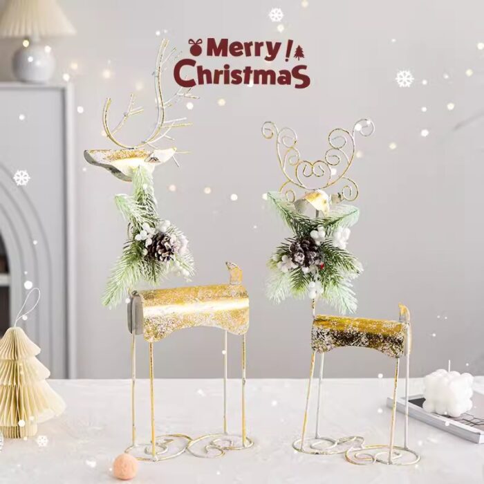 Tượng Hươu decor giáng sinh bằng sắt nghệ thuật LS6927 | Flexdecor VN | 3