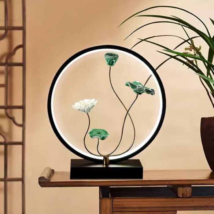 Tượng để bàn hoa sen bằng đá cẩm thạch OJ6751 | Flexdecor VN | 2