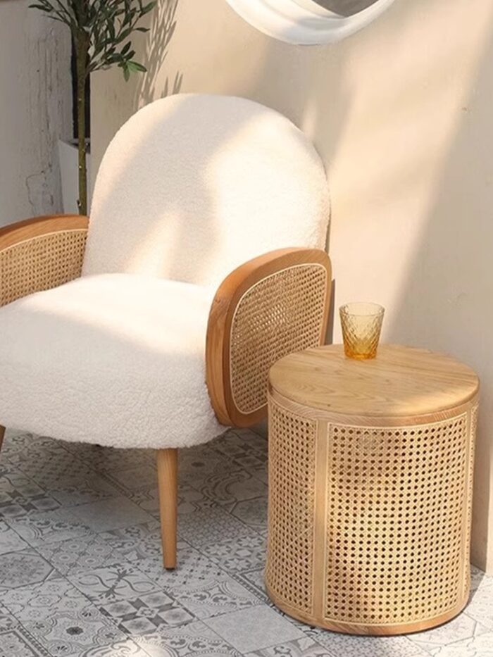 Bàn đặt cạnh sofa tích hợp giỏ đựng đồ tiện lợi YMJ7428 | Flexdecor VN | 3