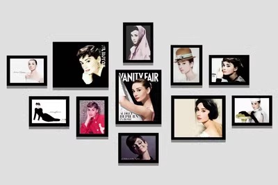 Bộ tranh trang trí phòng khách Audrey Hepburn / Marilyn Monroe QY5630 | Flexdecor VN | 1