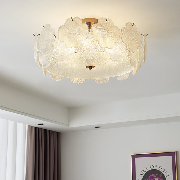 Đèn trần cỏ bốn lá lãng mạn kiểu Pháp DT7523 | Flexdecor VN | 1