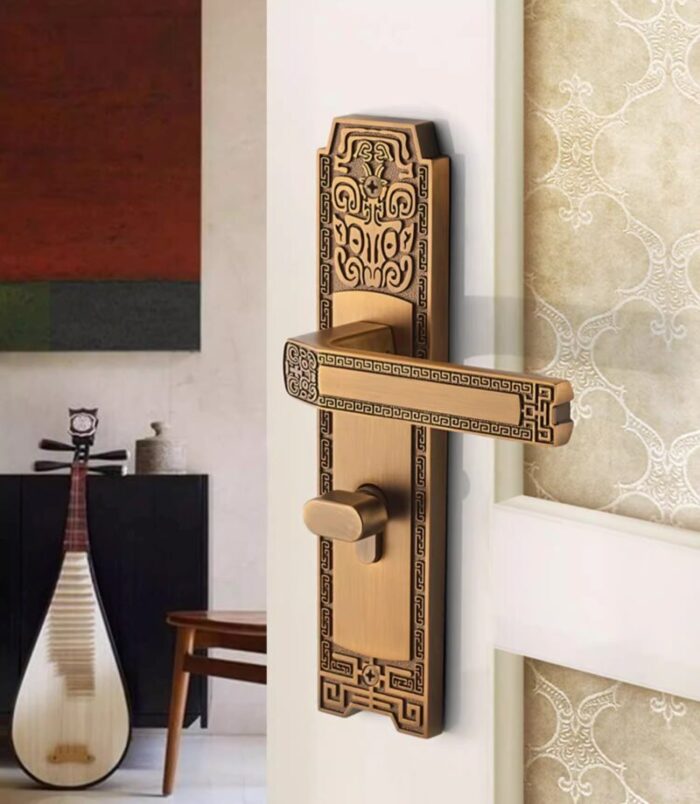 Khóa cửa tay gạt hợp kim họa tiết cổ điển BS2012 | Flexdecor VN | 2