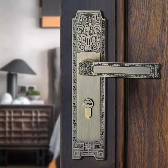 Khóa cửa tay gạt hợp kim họa tiết cổ điển BS2012 | Flexdecor VN | 1