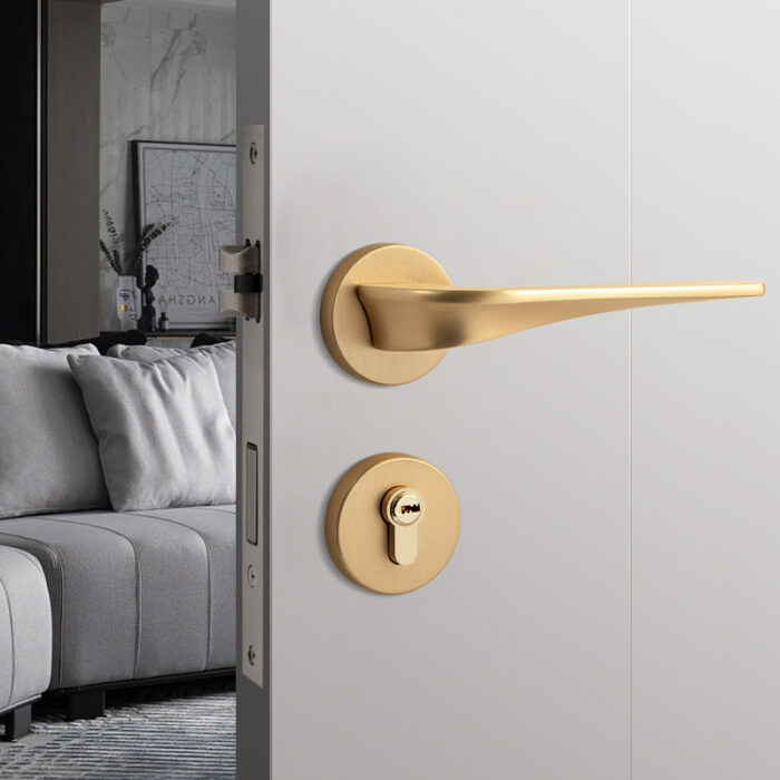 Khóa phân thể tay gạt hợp kim màu vàng kiểu Mỹ KY6741 | Flexdecor VN | 1