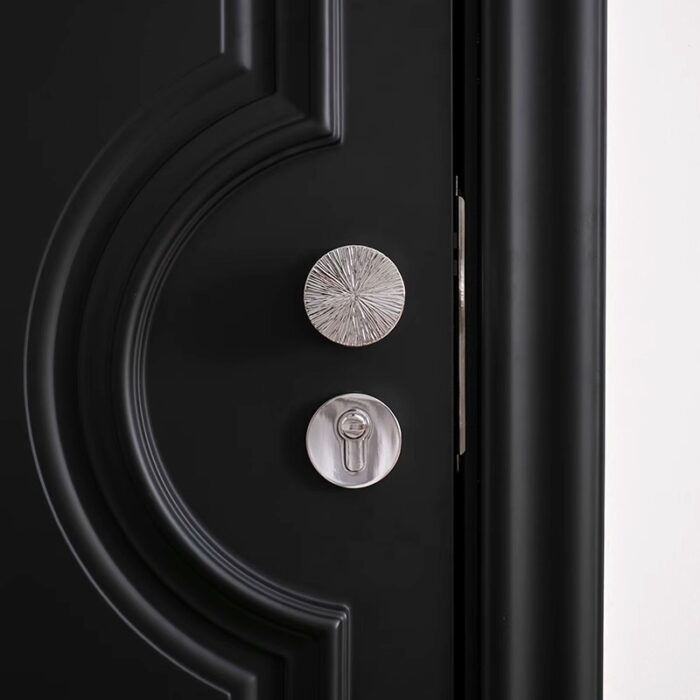 Khóa tay nắm tròn bằng đồng màu bạc sáng JJ7262 | Flexdecor VN | 3