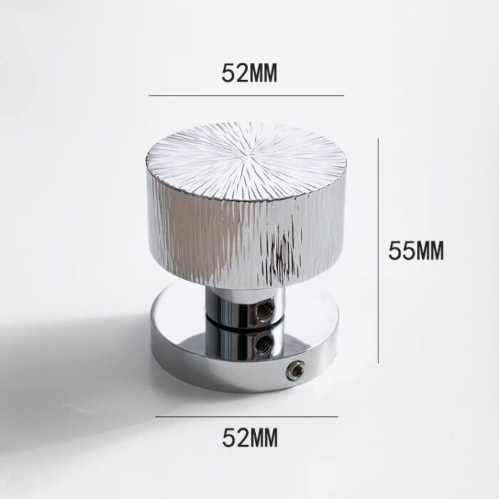 Khóa tay nắm tròn bằng đồng màu bạc sáng JJ7262 | Flexdecor VN | 5