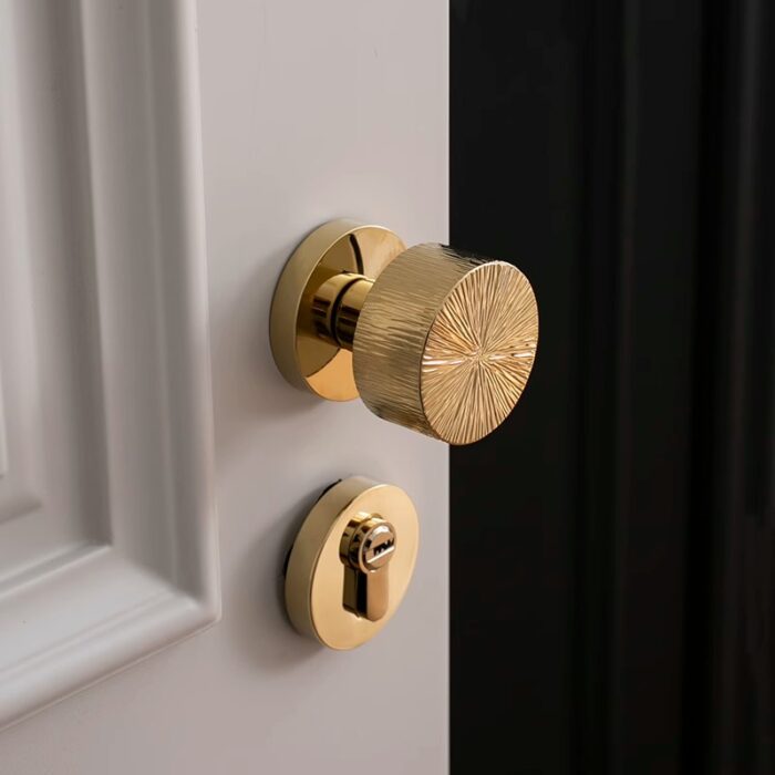 Khóa phân thể bằng đồng tay cầm khía sọc JJ7491 | Flexdecor VN | 1