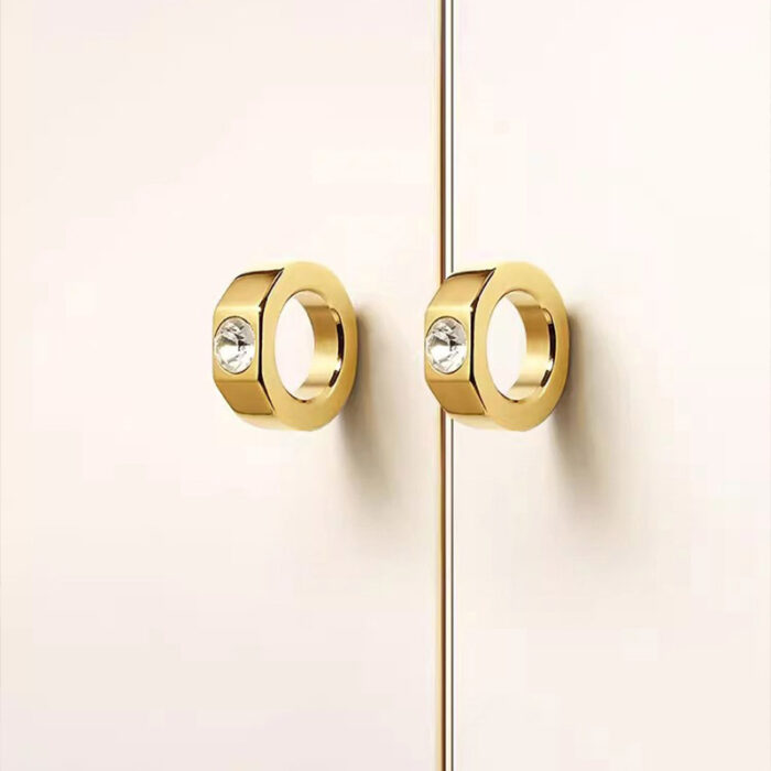 Núm tay nắm đồng hình chiếc nhẫn sang trọng MRML7059 | Flexdecor VN | 1