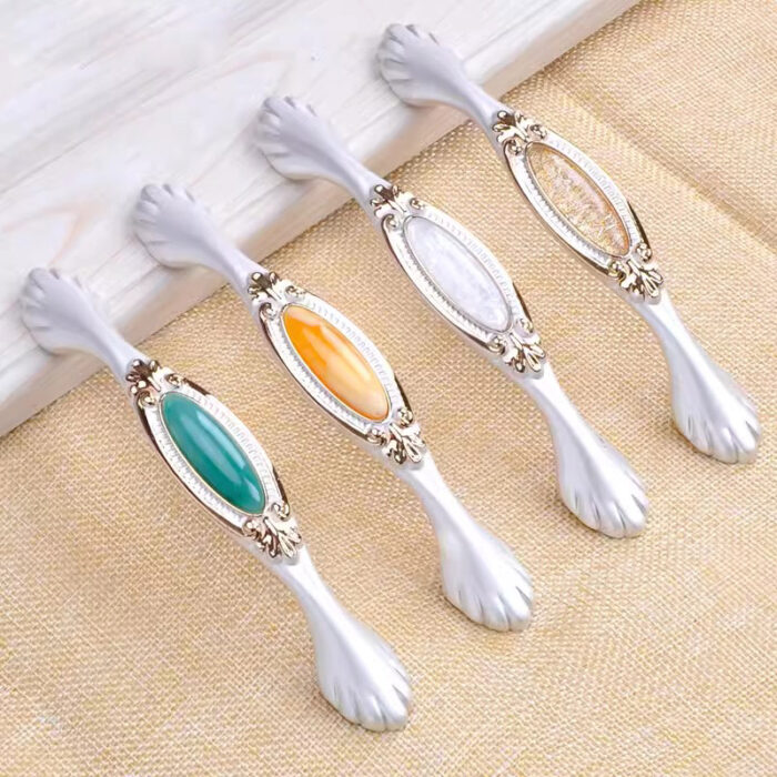 Tay nắm hợp kim khảm đá tự nhiên decor tủ gỗ JS5203 | Flexdecor VN | 1