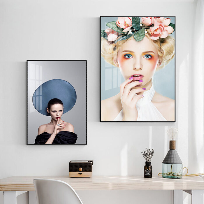 Tranh chân dung cô gái decor phòng khách TS6052 | Flexdecor VN | 1