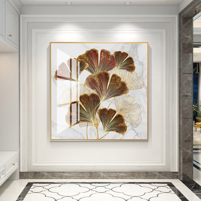 Tranh treo tường lá Ginko hiện đại tối giản KC4058 | Flexdecor VN | 2