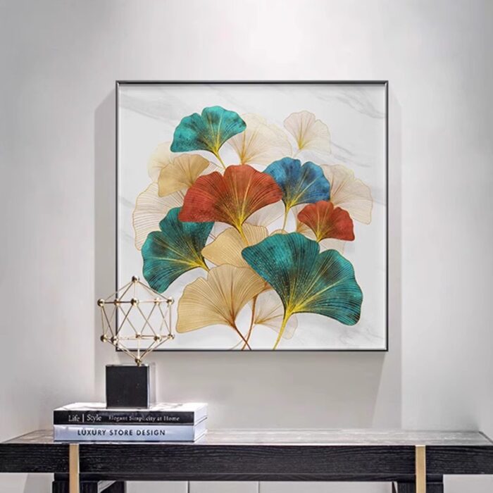Tranh treo tường lá Ginko hiện đại tối giản KC4058 | Flexdecor VN | 3