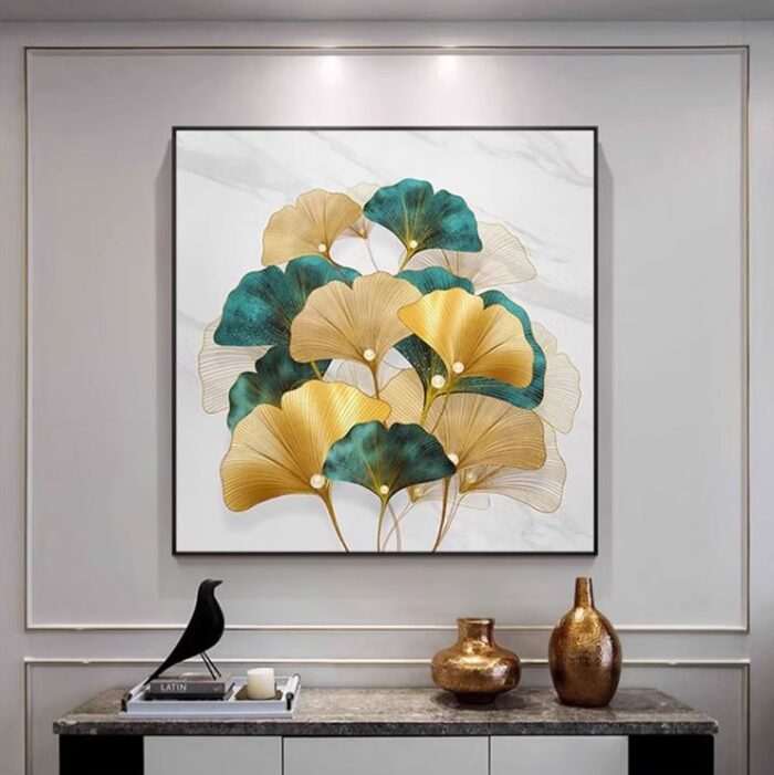 Tranh treo tường lá Ginko phong cách Nhật Bản KC7521 | Flexdecor VN | 2