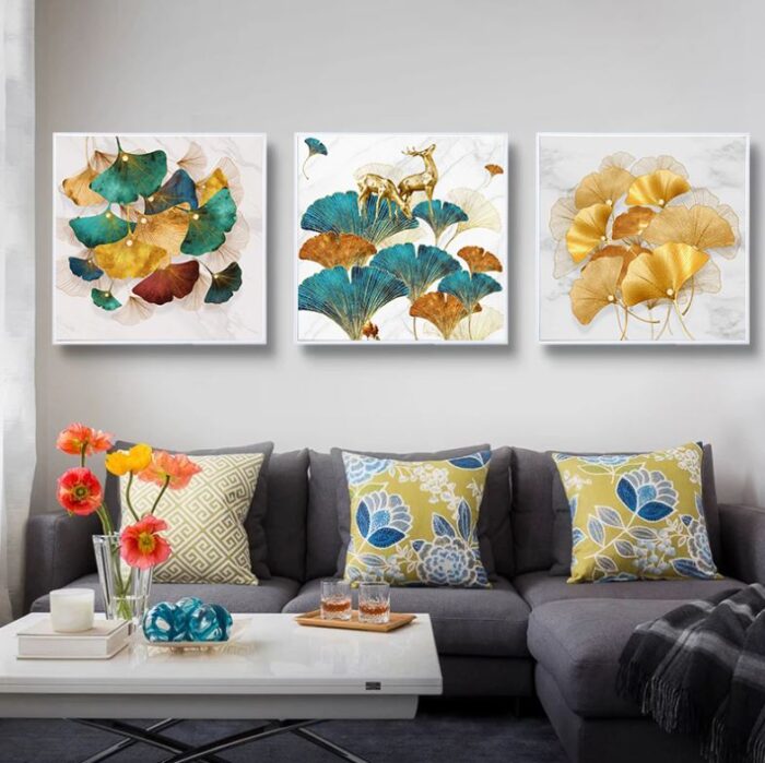 Tranh treo tường nghệ thuật lá bạch quả KC2243 | Flexdecor VN | 4