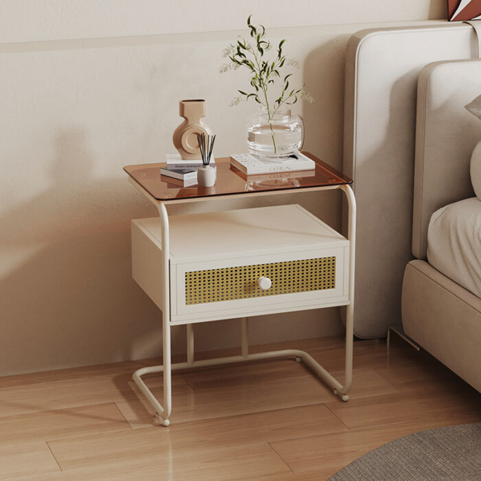 Tủ decor phòng ngủ mặt kính cường lực kiểu Bắc Âu TXJ7470 | Flexdecor VN | 1