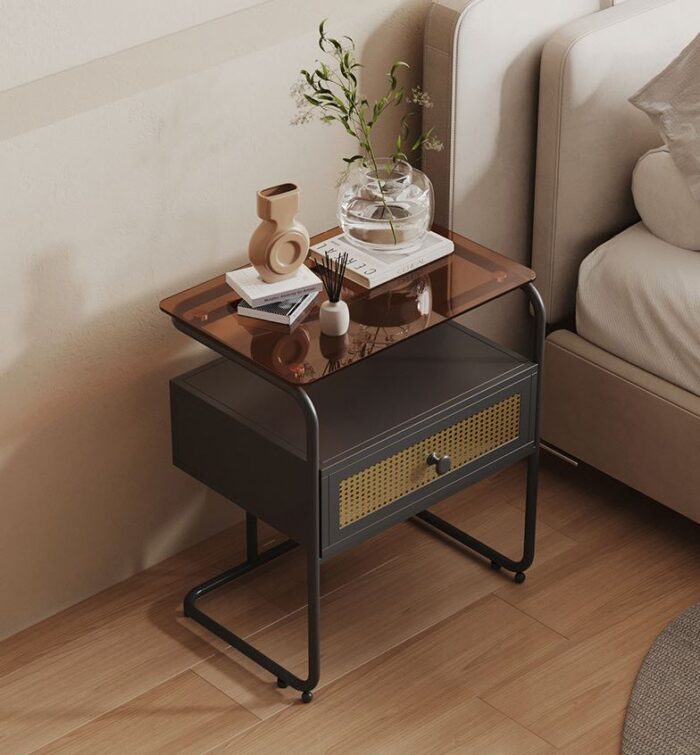 Tủ decor phòng ngủ mặt kính cường lực kiểu Bắc Âu TXJ7470 | Flexdecor VN | 2