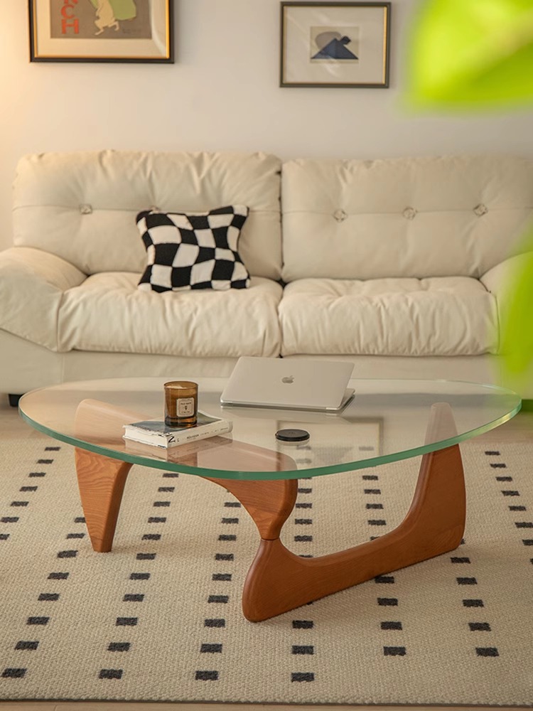 Bàn cà phê khung gỗ mặt bàn tam giác kiểu Nhật WM7574 | Flexdecor VN | 7
