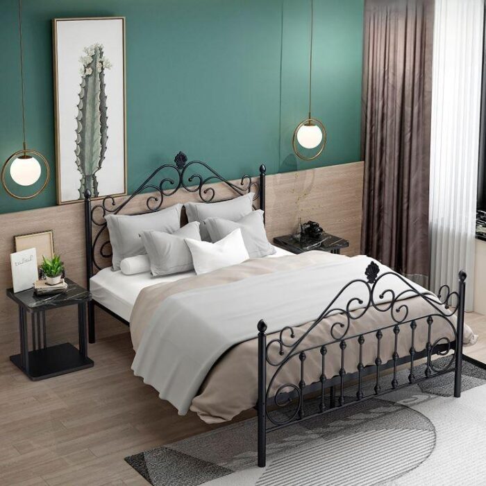 Bàn đặt phòng ngủ khung thép tối giản sang trọng JG6471 | Flexdecor VN | 2
