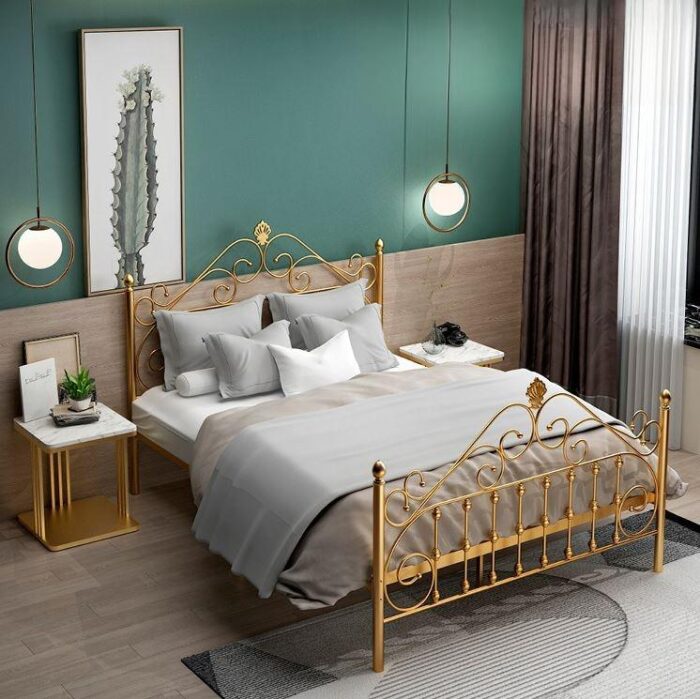 Bàn đặt phòng ngủ khung thép tối giản sang trọng JG6471 | Flexdecor VN | 4