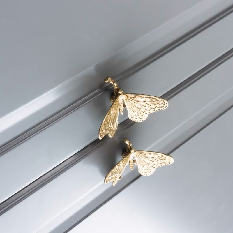 Núm tay nắm tủ đồng bướm đậu trên cành JD5968 | Flexdecor VN | 5