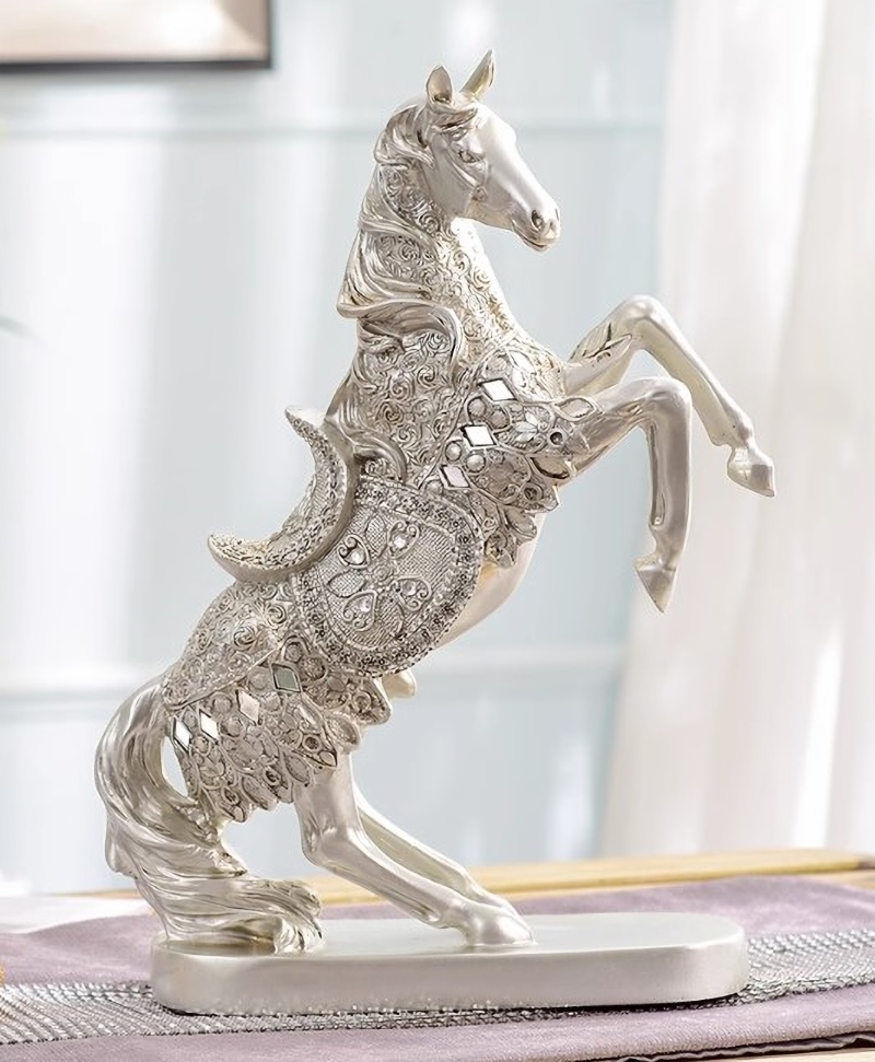 Tượng trang trí ngựa bạc sang trọng LH3189 | Flexdecor VN | 4