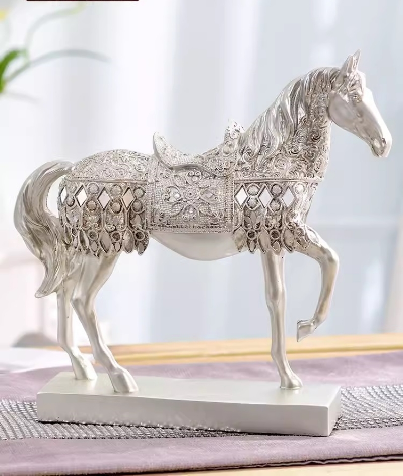 Tượng trang trí ngựa bạc sang trọng LH3189 | Flexdecor VN | 235