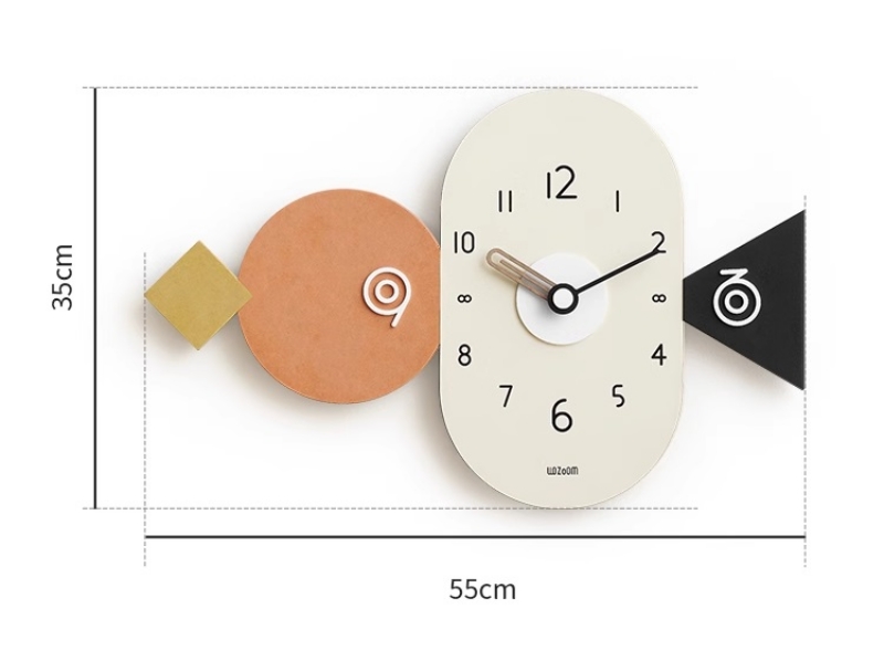 Đồng hồ treo tường decor hình học sáng tạo MCS733 | Flexdecor VN | 9