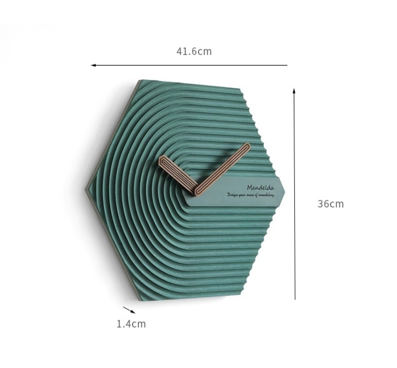 Đồng hồ treo tường lục giác nhiều màu cá tính MCS040 | Flexdecor VN | 13