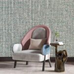 Giấy dán tường hoa văn xương cá nghệ thuật SK015