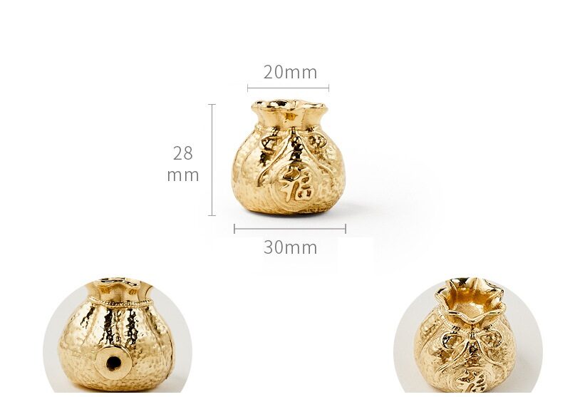 Núm tay nắm đồng decor túi vàng may mắn YPH6973 | Flexdecor VN | 9