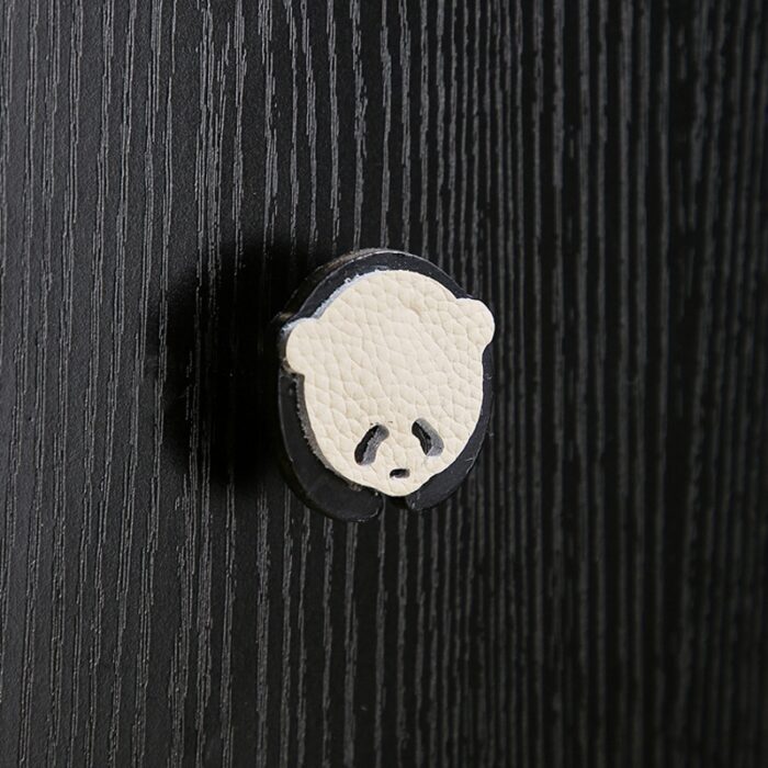 Núm tay nắm tủ decor gấu Panda bằng da YPH6472 | Flexdecor VN | 2