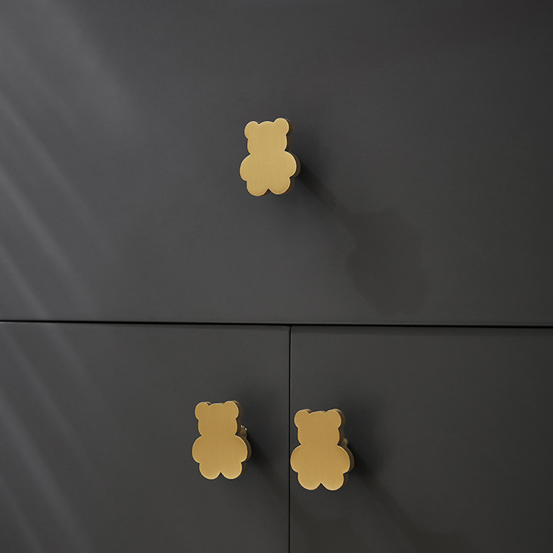 Núm tay nắm tủ decor gấu teddy bằng đồng YPH7679 | Flexdecor VN | 5