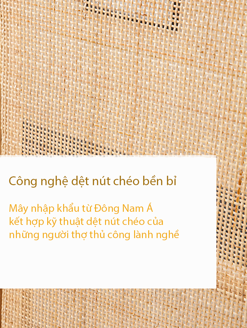 Bình phong khung gỗ phối mây đan kiểu Nhật Bản FH000 | Flexdecor VN | 11