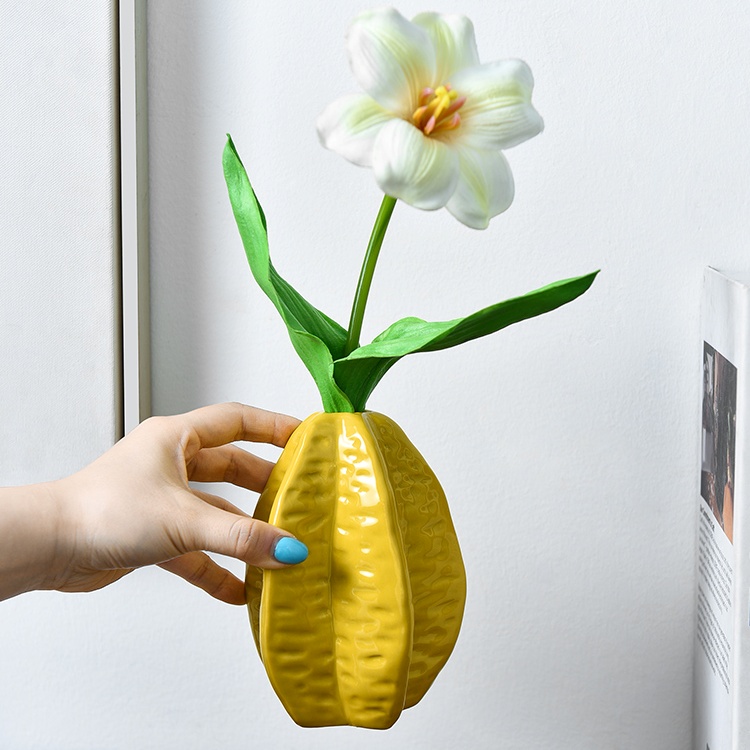 Bình hoa gốm sứ decor hình quả khế BJ1371 | Flexdecor VN | 9