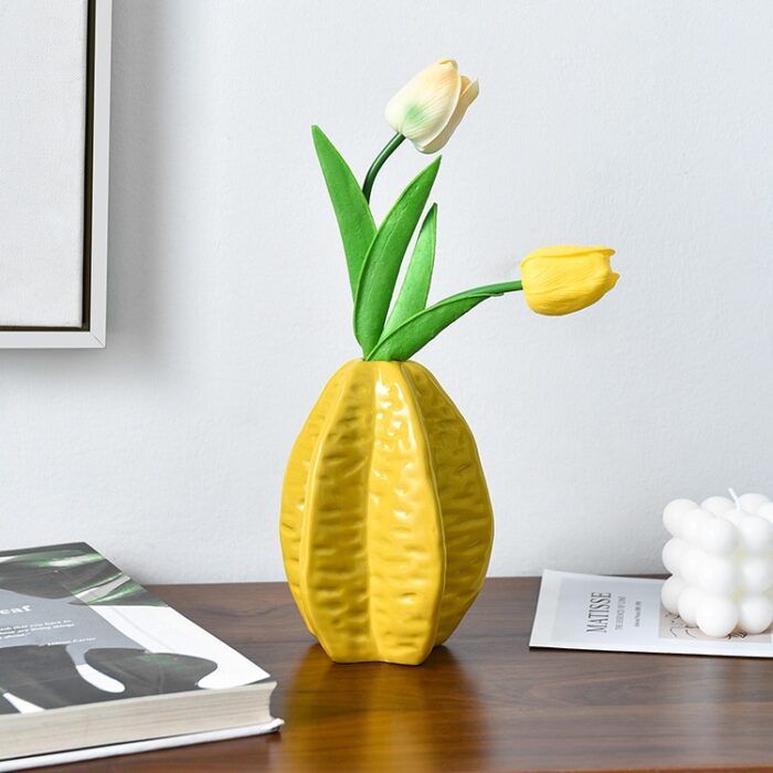 Bình hoa gốm sứ decor hình quả khế BJ1371 | Flexdecor VN | 3
