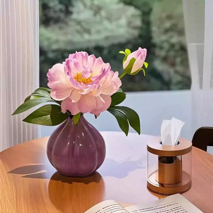 Bình hoa gốm sứ hình củ hành tím nghệ thuật XM3522 | Flexdecor VN | 5