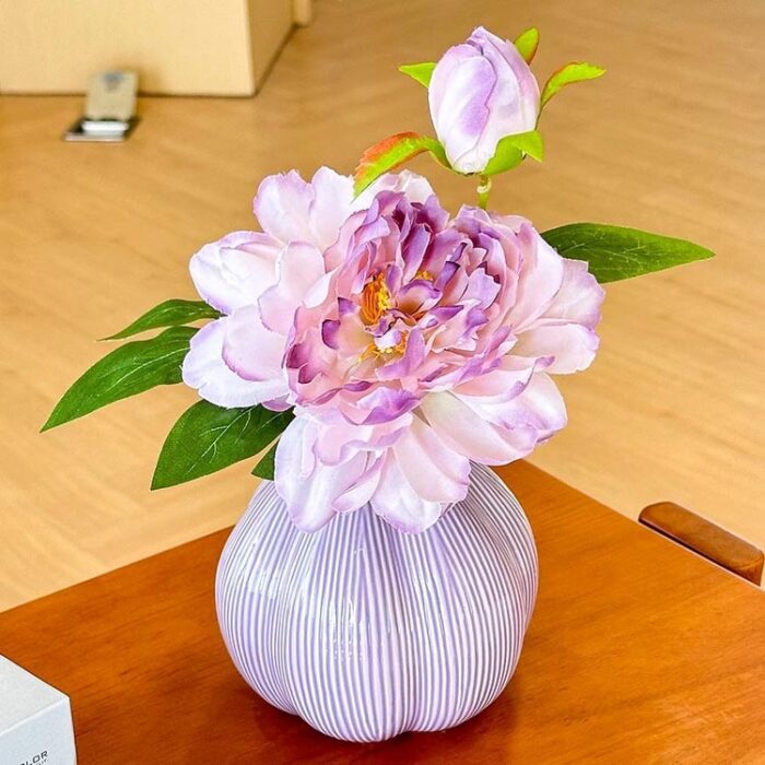 Bình hoa gốm sứ hình củ hành tím nghệ thuật XM3522 | Flexdecor VN | 3