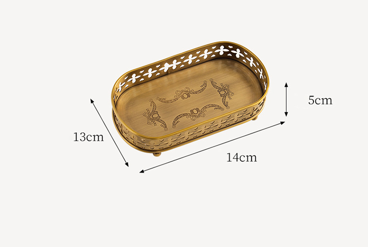 Khay đồng trang trí phong cách châu Âu Retro JB567 | Flexdecor VN | 31
