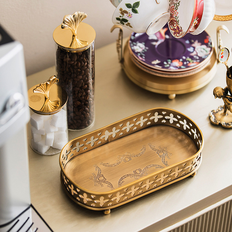 Khay đồng trang trí phong cách châu Âu Retro JB567 | Flexdecor VN | 19