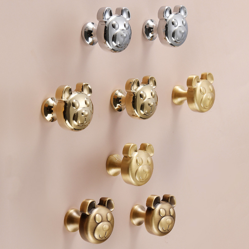 Núm tay nắm tủ đồng hình đầu gấu đáng yêu NS5569 | Flexdecor VN | 117