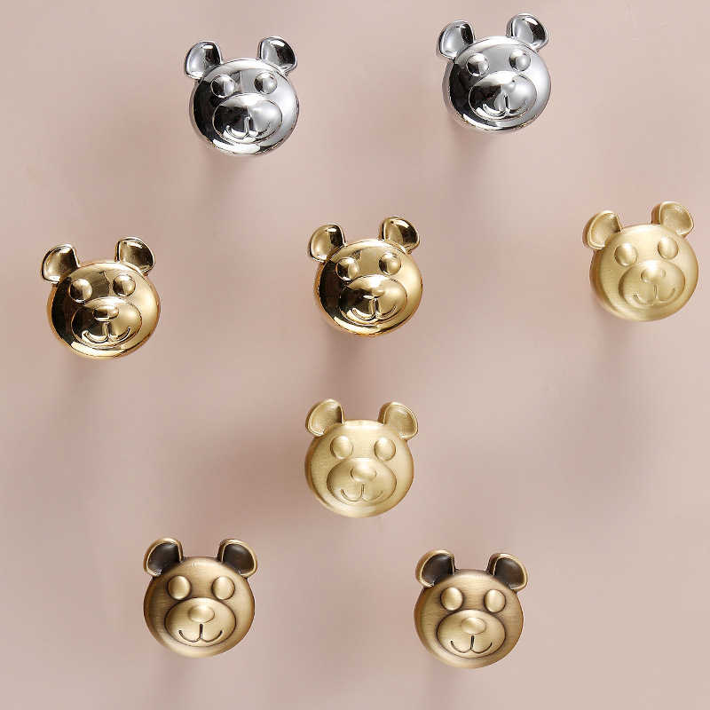 Núm tay nắm tủ đồng hình đầu gấu đáng yêu NS5569 | Flexdecor VN | 111