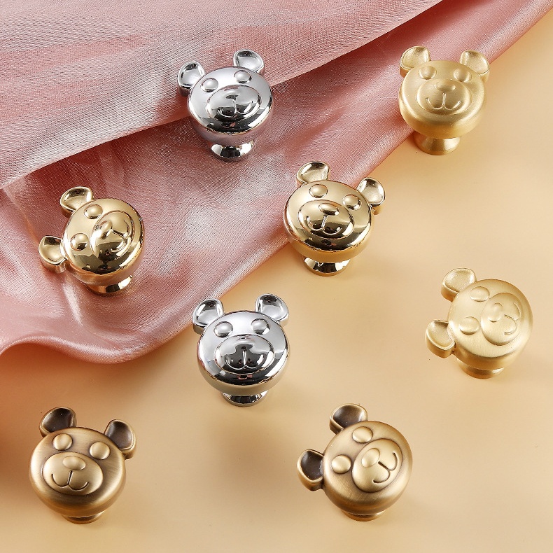 Núm tay nắm tủ đồng hình đầu gấu đáng yêu NS5569 (28) Núm tay nắm tủ đồng hình đầu gấu đáng yêu NS5569 | Flexdecor VN | 1