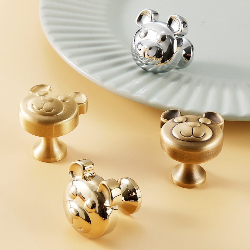 Núm tay nắm tủ đồng hình đầu gấu đáng yêu NS5569 | Flexdecor VN | 121