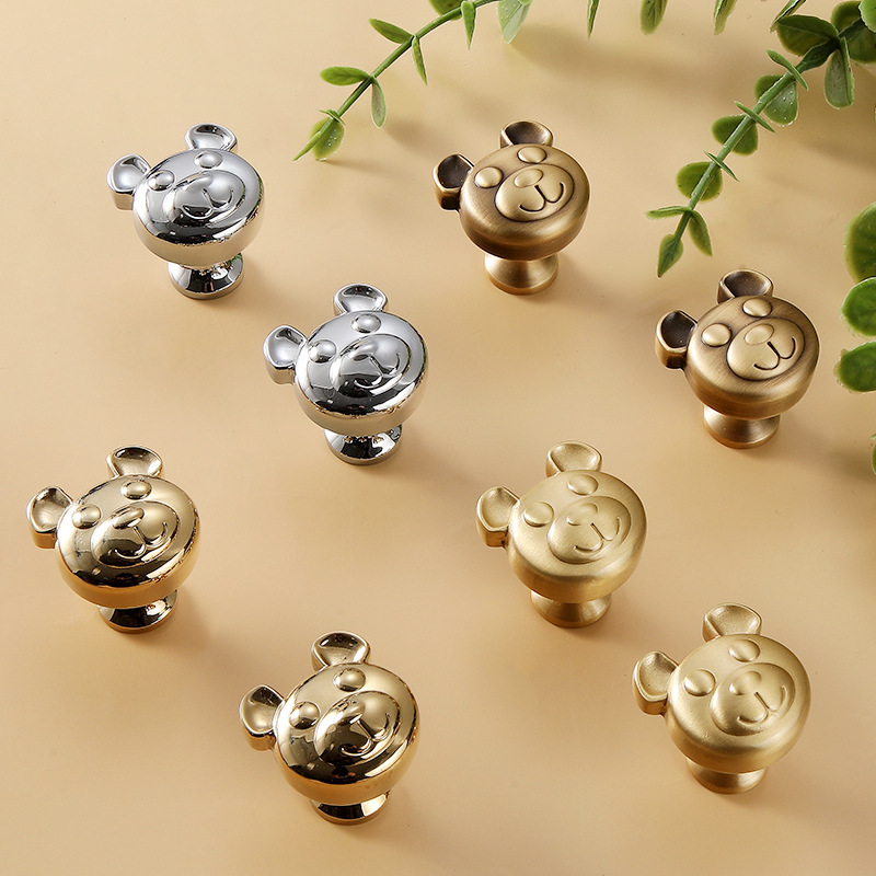Núm tay nắm tủ đồng hình đầu gấu đáng yêu NS5569 | Flexdecor VN | 119