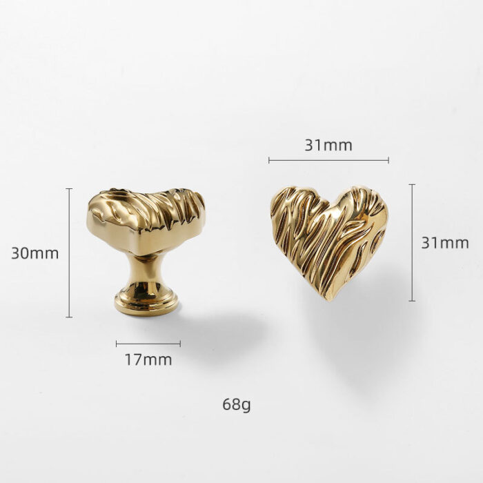 Núm tay nắm tủ đồng hình trái tim cao cấp NS5576 | Flexdecor VN | 5