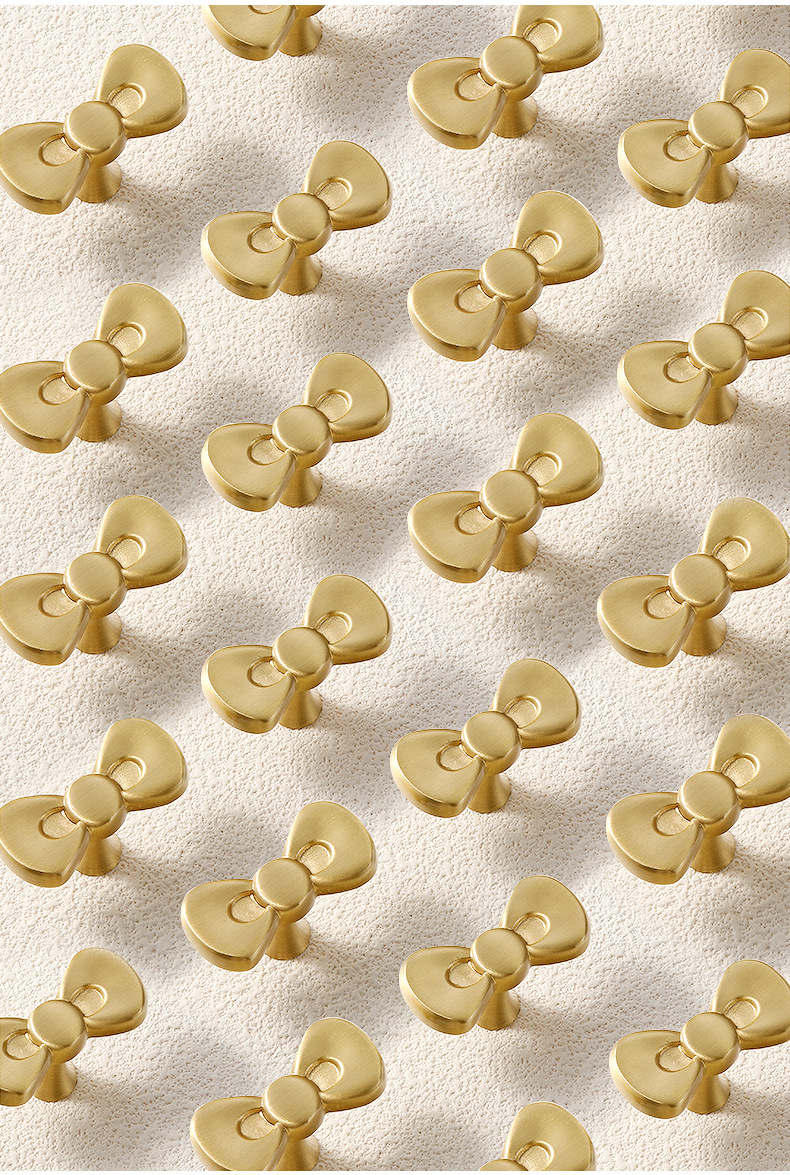 Núm tay nắm tủ đồng thau decor hình chiếc nơ NS5571 | Flexdecor VN | 14